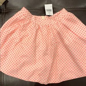 Kate spade pink polka dot skirt size kids 8. NWT